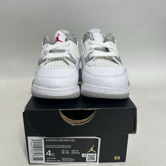 Nike Air Jordan 4 Retro TD “White Oreo” 2024 - Picture 2 of 5